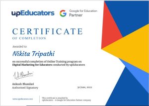 certificate of digital marketing for educators
