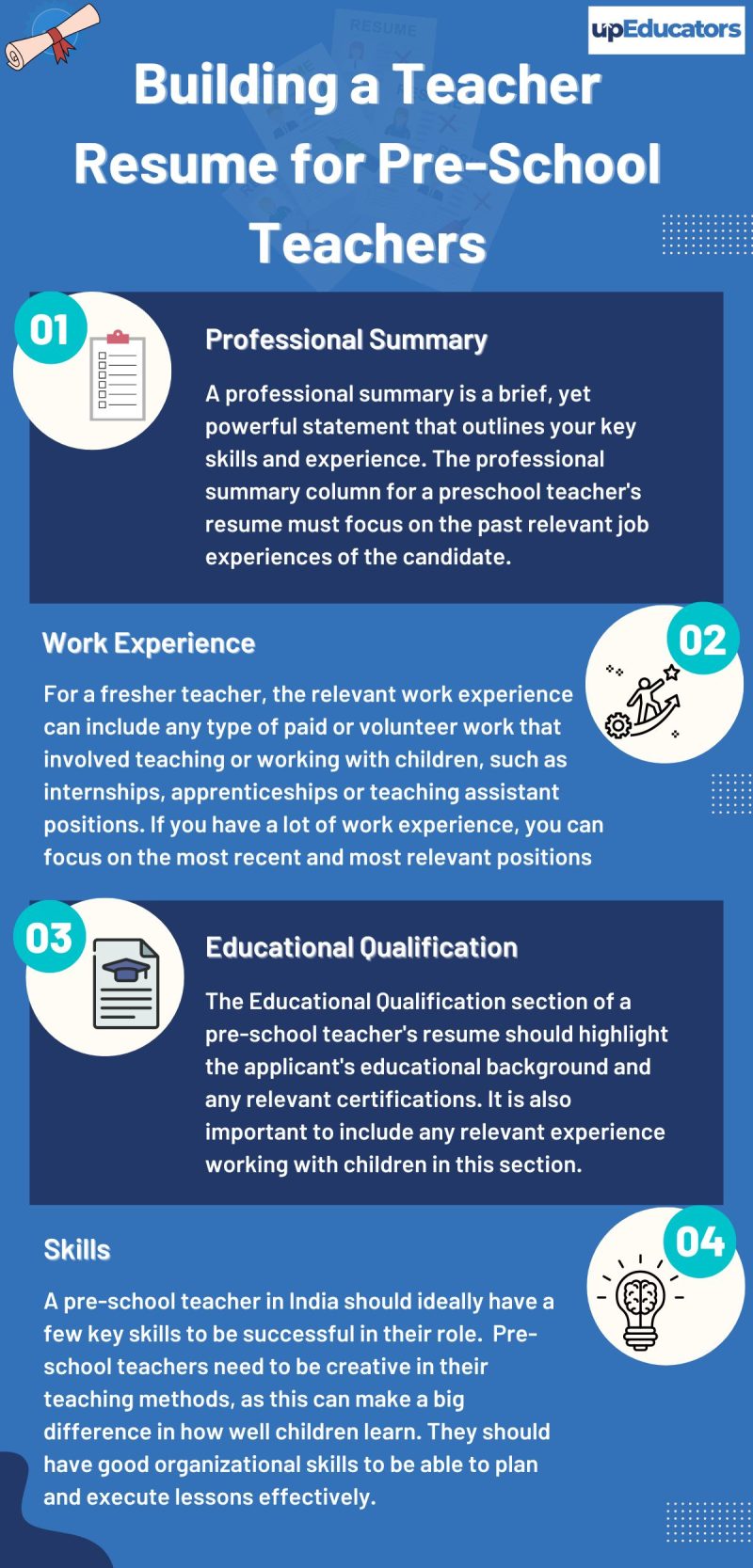 Building A Teacher Resume For Pre School Teachers UpEducators   Blog 20 Building A Teacher Resume For Pre School Teachers 800x1667 